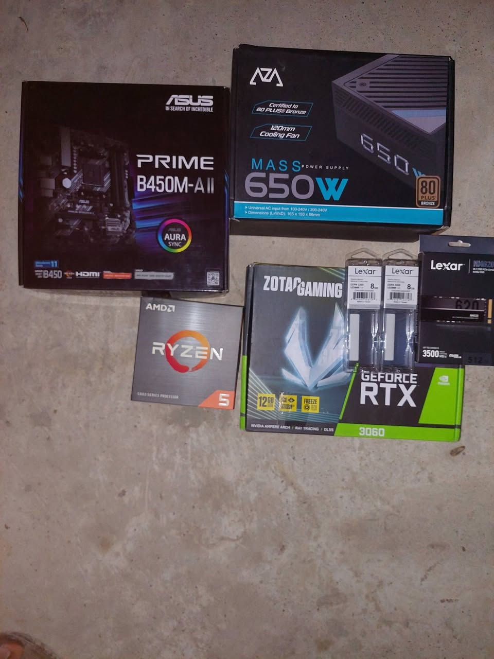 سلام عليكم كيس للبيع:
Ryzen 5 5500
Rtx 3060 12G
M.2 500G Hdd 1T
Case Galax X4 fan Rgb 
B450M_Aii prime Asus
Ram ddr4 2x8=16G 3200Hz
Power 650W mass 80 Plus bronz
ويا ماوس وكيبورد ارجيبي
مع كامل كراتين التجميعه مال بيت إستخدام شخصي كم شهر 
مكاني موصل 
السعر 900الف وبيها مجال  للشراي


**إذا كنت صاحب هذا الإعلان وتريد حذفه لأي سبب، رجاءا أرسل رسالة إلى الدعم الفني**