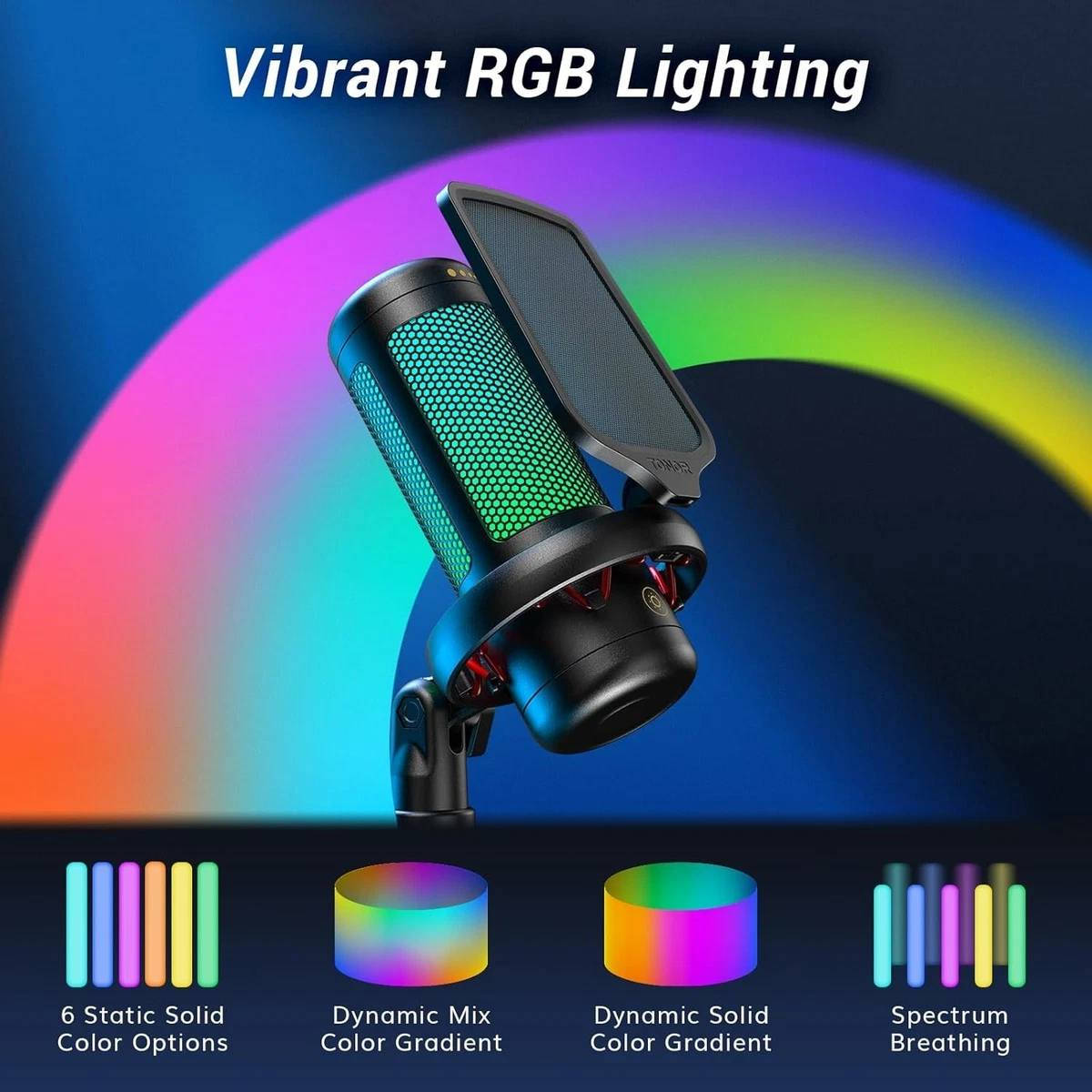 ميكروفون تسجيل احترافي من طراز ZealSound A68S.تتضمن المجموعة ميكروفون USB مع ذراع مفصلي (Boom Arm) وفلتر صوتي (Pop Filter).يتميز الميكروفون بإضاءة RGB متدرجة متعددة الألوان وزر لكتم الصوت.يمكن استخدامه للبث المباشر، البودكاست، أو ألعاب الفيديو على أجهزة الكمبيوتر والهواتف. للاستفسار ع رقم واتس اب ***********
