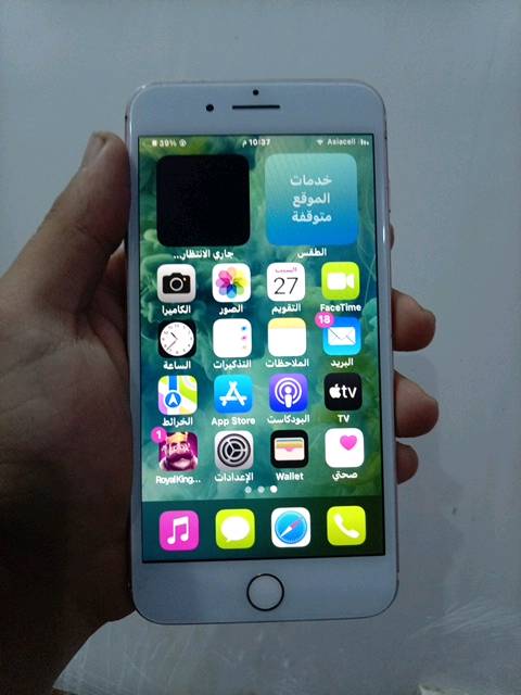 جهاز مكفول بدون اي شكال بطاريه ١٠٠ مبدل شاشة 