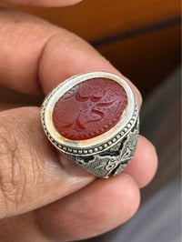 خاتم عقيق يماني • غير ملبوس • قياس ١٩٫٨