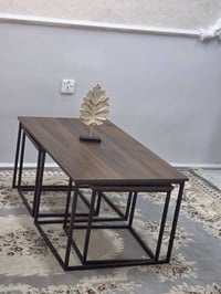 طاولة وسطية • ٣ قطع متداخلة • قياس ١٠٠×٥٧