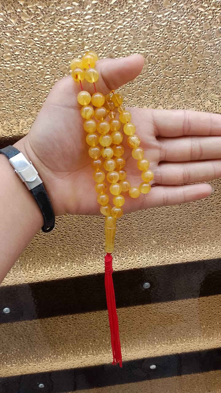 سلام عليكم البيع سبحه كهرب بولوني حر شاهد استندر الوزن 30غرام عدد48خرزه ابيها نمش سعر80الف وبيها مجال رقم الهاتف ‏‪***********‬‏ المكان بغداد
