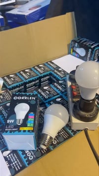 مصباح ٩ واط • كورلين أصلي • جملة ١٠٠قطعة