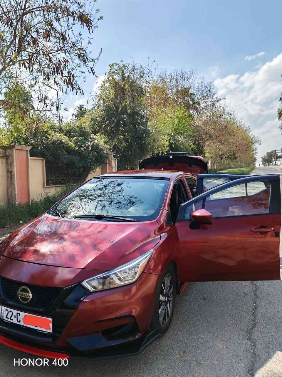 نيسان فيرسا 2022 SV
بصمة تشغيل 

داخل لونين عسلي واسود 

رادار امامي وخلفي وجانبي

شاشة اعطال 

كيجات الكترونية 

تحديد مسار 

شاشة كار بلي 

كامرة 

كهربائيات السيارة جاهزة 

مكينة 1600

طخم تايرات جديدة 

طخم السيارة والحدادية جاهزة  كاليا 

ماشية 35 الف ميل

تبريد شغال 

حادثها جاملغ اليسار وصفحة البوند مبدل 

 ايرباك ستيرن والسايق راجعين بلادي 

مكانها موصل

كوبون بانزين  بيها

رقم اربيل  سنوية وهزة جديدة

***********

الاتصال او المراسلة  عالواتس والماسنجر
