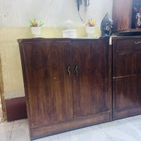 غرفه احطاطه الخشب الأصلي العراقي القديم خمس قطع مع الكنتور والجربايه  ...
