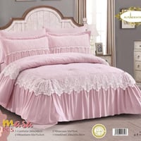 🔥 لحاف نفرين6 قطعة – فخامة أوربية 🔥  ✨ Soft Jacquard ناعم وراقي ✔️ مع ...