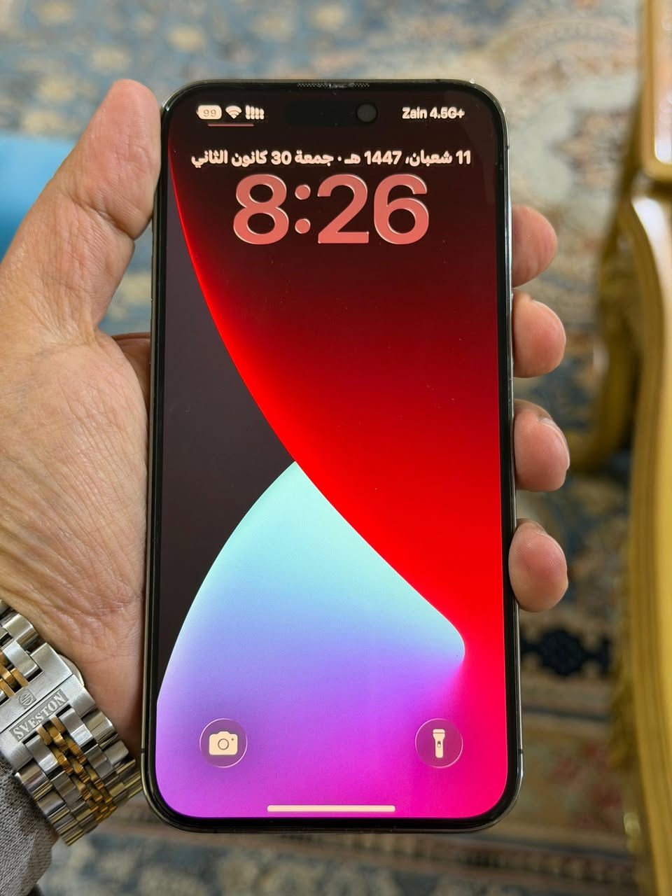 السلام عليكم  ايفون 14 برو ماكس  لون بنفسجي نموذج M بطاريه86 مكفول 
السعر 840 الف مكان الفلوجه حي العسكري 

‭0781 989 9955‬
