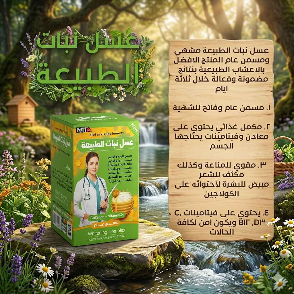 عسل نبات الطبيعة لتسمين وتبييض الوجه من شركة هايدروكسي الأمريكية ✔️🇺🇸

مخصص لنضارة الوجه وامتلائه بمكونات طبيعية فعالة ونتائج مميزة خلال فترة قصيرة ✨💖

1️⃣ يساعد على تسمين ونفخ الوجه بشكل طبيعي ويمنح الخدود مظهر ممتلئ 🌷
2️⃣ يعمل على تفتيح وتبييض البشرة ومنحها إشراقة صحية ✨
3️⃣ يحتوي على كولاجين وفيتامينات مغذية تساعد على تحسين نضارة البشرة 💆🏻‍♀️
4️⃣ يدعم ترطيب البشرة وتجديد الخلايا ويقلل من مظهر التعب والإرهاق 🌸
5️⃣ آمن للاستخدام ومناسب لجميع الأعمار ✔️

المنشأ: أمريكا الأصلي 🇺🇸💯

السعر جدآ مناسب بغداد, العراق


**إذا كنت صاحب هذا الإعلان وتريد حذفه لأي سبب، رجاءا أرسل رسالة إلى الدعم الفني**