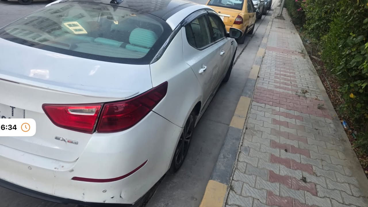 السلام عليكم كيه اوبتمه 2015 اعلى فئه EX  مواصفاته مري كهربائيه مقاعد كهربائيه قطعتين تبريد امامي وخلفي ولامامي منفصل تدفئه تبريد بالمقاعد بانوراما طكتين  شاشه تحكمات استيرن جهتين خزن مقاعد ميموري مثبت سرعه وضعيتين قياده ايكو وعادي بصمه تشغيل وبصمه بيبان دخول ذكي 
مكينه كير كهربائيات صدر امامي صدر خلفي كله مكفول السياره وارد امريكي حادثه خلفي قبق جنطه امبدل نفس اللون بدون صبغ وبدايه شاصي خلفي شي كلش بسيط من عده تقريبا اصبعين وجاملغ خلفي وامامي صبغ بدون حادث والباب بي شخوط غير ذني سياره مكفوله كفاله عامه سونارها موجود رقم بغداد الدولي الجديد السعر 98 
مكاني اجكوك ***********
