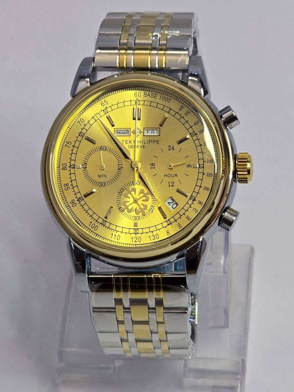 ساعة باتك فلب PATEK PHILIPPE
تحفة فنية 
لرجال الاعمال والمحبي الرسمي
مكينة كوارتز ( نظام ستوبوج) جميع السناتر شغاله 
هيكل يتانلس ستيل
ميناء مميزه ذهبي مزودة بمنفذ تاريخ واسبوعي (عربي+انكليزي)
زجاج زفير مزرق ضد الخدش
طوق روز كولد وسير تو تون 
مقاومة الماء والغبار 
 قفل فراشة 
ساعة مختمة بالكامل

السعر :- 40 ع اول تم 
للحجز والاستفسار يرجى مراسلة الصفحه


**إذا كنت صاحب هذا الإعلان وتريد حذفه لأي سبب، رجاءا أرسل رسالة إلى الدعم الفني**