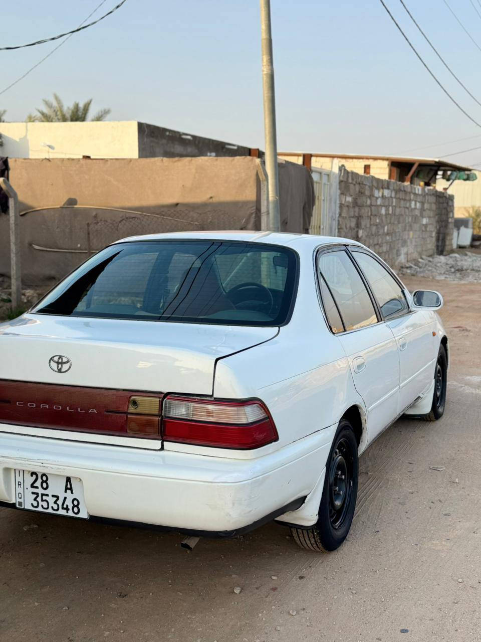 كورلا موديل 93 رقم نجف دولي
السيارة جاهزه من كلشي 
مكينه كير حداديه تخم تاير تبريد شغال 
مكان السيارة نجف مشخاب 
السعر 55 وبيه مجال 
الاستفسار ***********
