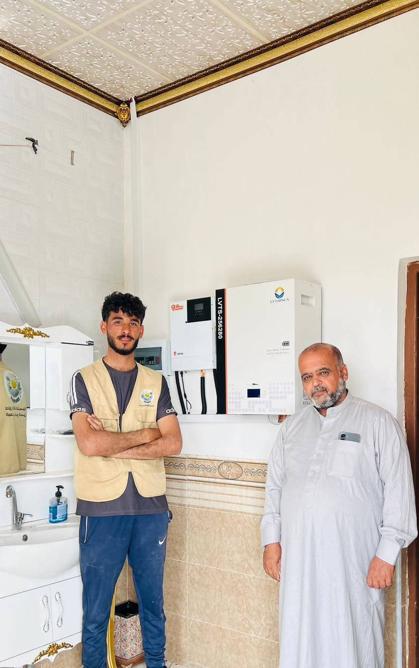 تم بحمد الله تنصيب منظومة طاقة شمسية من كوادرنا للأخ الشيخ هاني العلي الثامر شركة قوة الشمس بإدارة بهاء الحساني ***********
يوجد نقد
ويوجد أقساط ع ماستر كارد الرافدين
بمقدمه وبدون مقدمه
