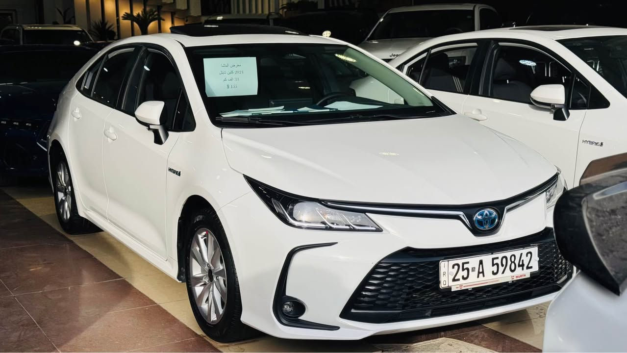 سلام عليكم كورلا موديل 2024هايبرد شكل خليجيه سياره جديده كلش كلشي مابيها  وصوره فحس موجوده راقم كركوك بسمنه سياره دافتر بنزين موجوده فول مواصفات رادار جانبي امامي و خلفيه سياره ماشيه 33kmسعره 155وييها مجال للستفسار ***********(*********** كركوك, العراق
