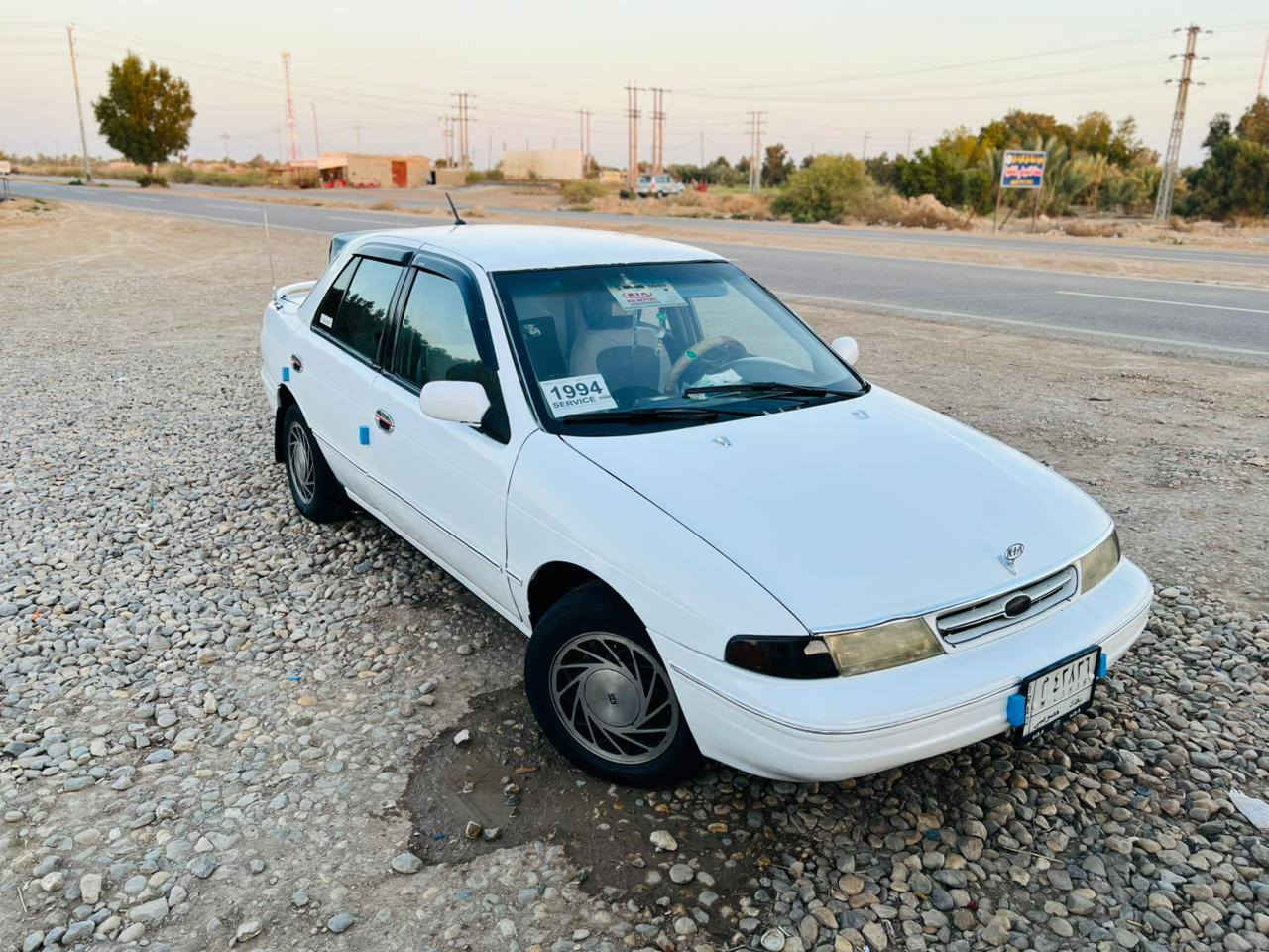 كيا سيفية للبيع
موديل 1994

كير اوتماتيك 

شرط النضافة

سيارة متعوب عليه وبالعافية على ياخذه 

رقم بغداد مشروع وطني 

كهربائيات كله شغاله 

كفالة من ضربة وكص 

تخم تاير جديد 

صدر أمامي وخلفي جديد 

صبغ حزام فقط 

السعر 37 بيه مجال بسيط 

***********

مكاني بابل شوملي
