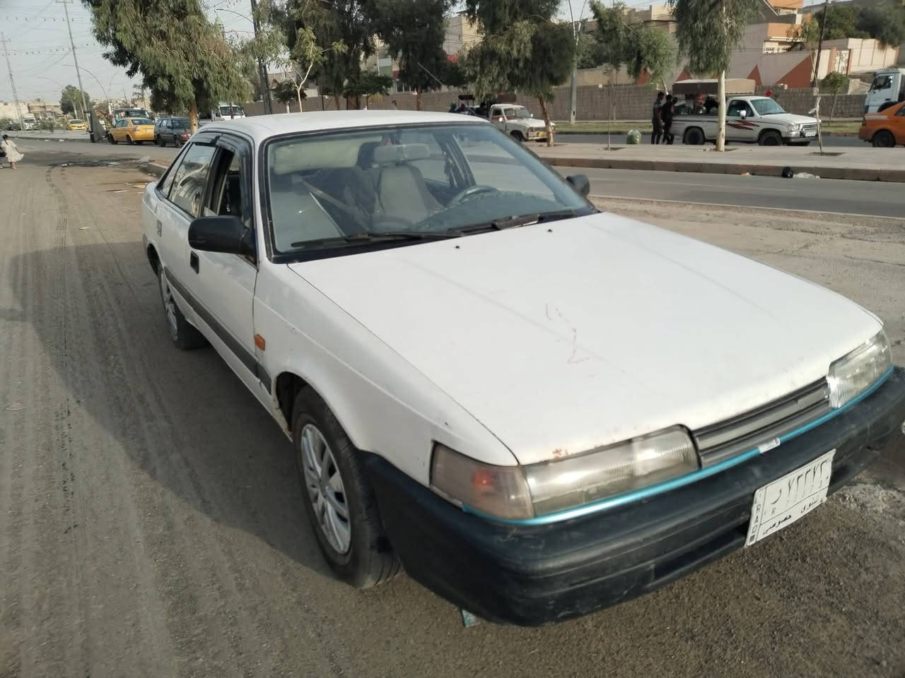 مازدا ٦٢٦موديل ٨٩ سيارة نضيفة محرك شرط كير شرط رقم ألماني باتري قبل ثلث ايام خليتو تايرات جدد مع السبير قبل شهر خليتهن رقم الموبايل *********** السعر ٤٢ وبيها مجال بسيط
