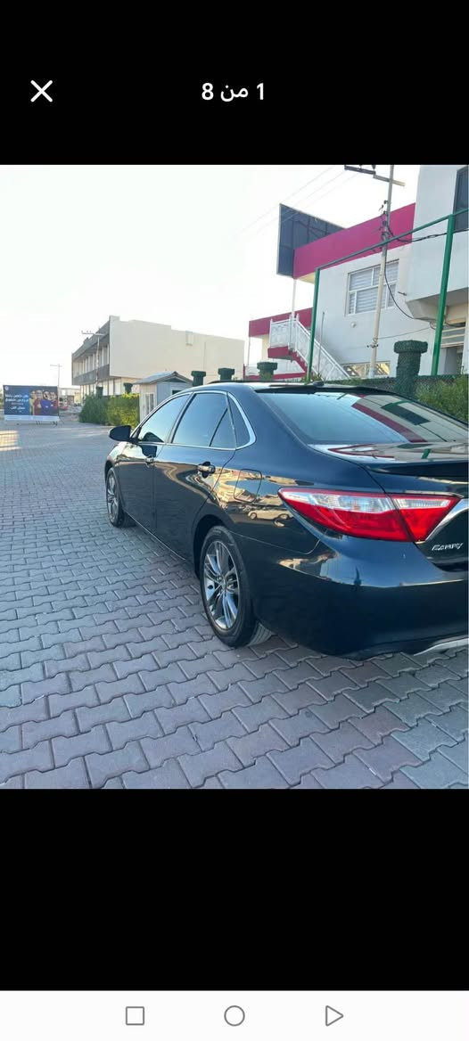 ***********
2017
تويتا كامري 
مواصفات SE(puls)
صلايت 
شاشه گه وره 
كوشن جلد و شامو 
هتد............
ره شي دروزن دوو پارچه بوياخ بو نيت گا بي شانصي بي ژوره وه كيرو مه كينه به شه رت كركوك, العراق
