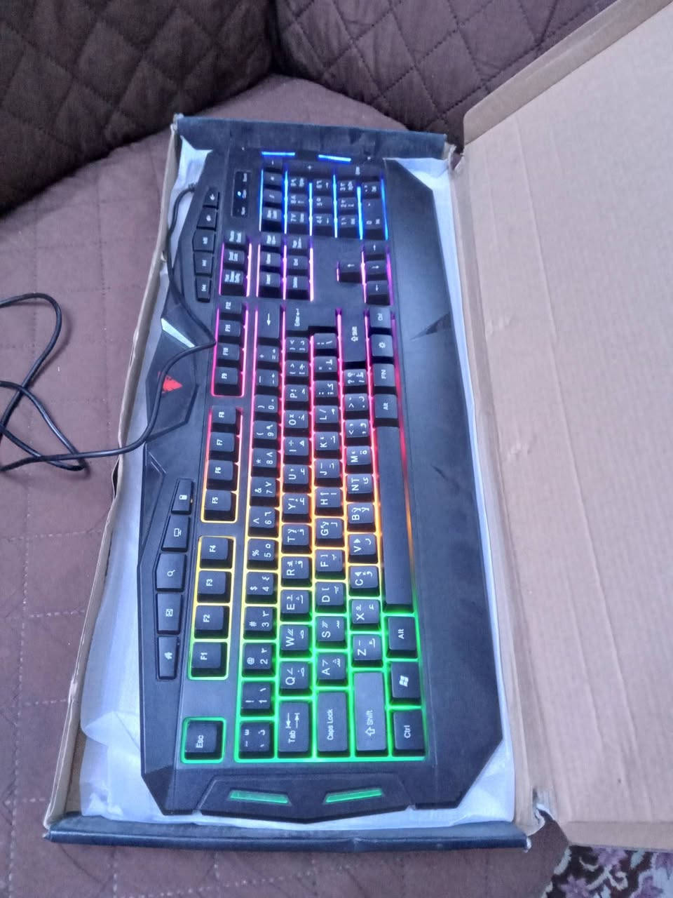 كيبورد ضوئي حجم كبير يرهم للpc ويرهم للابتوب  بعده بلكارتون وعلفحص
السعر 15 الف
عنواني بغداد قرب السيديه


**إذا كنت صاحب هذا الإعلان وتريد حذفه لأي سبب، رجاءا أرسل رسالة إلى الدعم الفني**