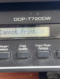 طابعة برذر t720 للبيع  عطلها يطلع الكود 3B مال انحشار الورق بس من اسحب...