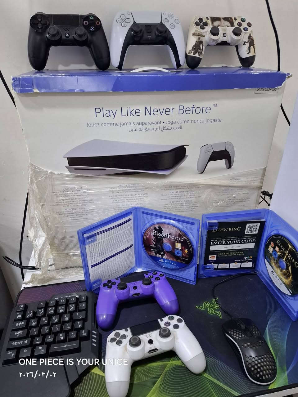 للبيع بلي 5 للبيع جديد استخدام قليل
جوستك فايف عدد 1 اصلي 

جوستك فور عدد 2 اصلي و 2تجاري 

أقراص ايلدن رينج و بلود بورن نسخة السنة و فيفا 22 

كت ماوس و كيبورد و ماوس باد

UBS APC 700

 

السعر المجموعة بالكامل: 800 وبي مجال للطيبين


**إذا كنت صاحب هذا الإعلان وتريد حذفه لأي سبب، رجاءا أرسل رسالة إلى الدعم الفني**