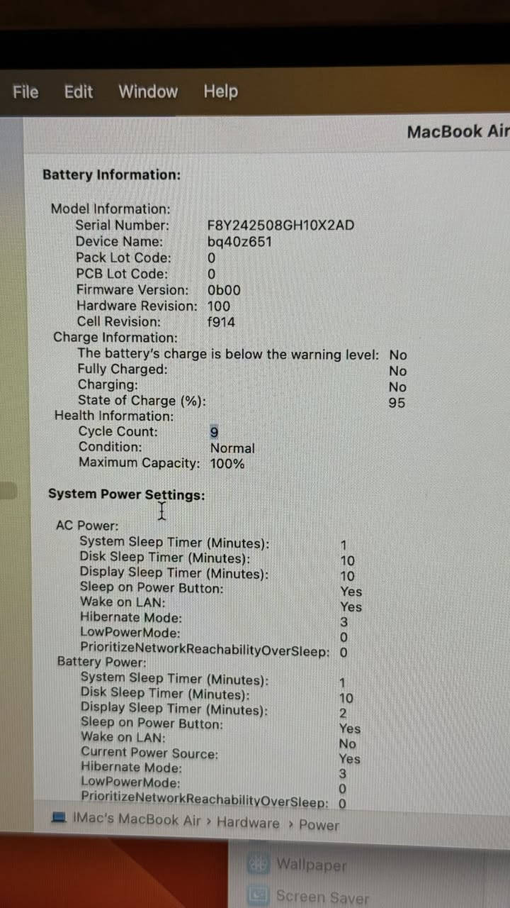 Macbook Air m2
هارد 256 GB
رام 8 GB
حجم 13
بطاريه 100% مشحونة 9 مرات بس لون فضي الجهاز نظيف وكامل ملحقات للتواصل خاص او على الواتس
***********
