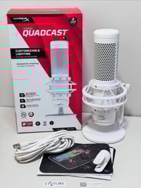 HyperX QuadCast S • مايك ستوديو USB • أبيض RGB
