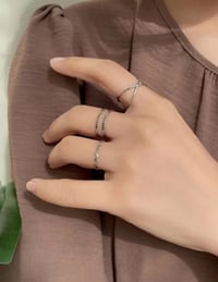 خواتم فضية • سيت ١٠ قطع • توصيل