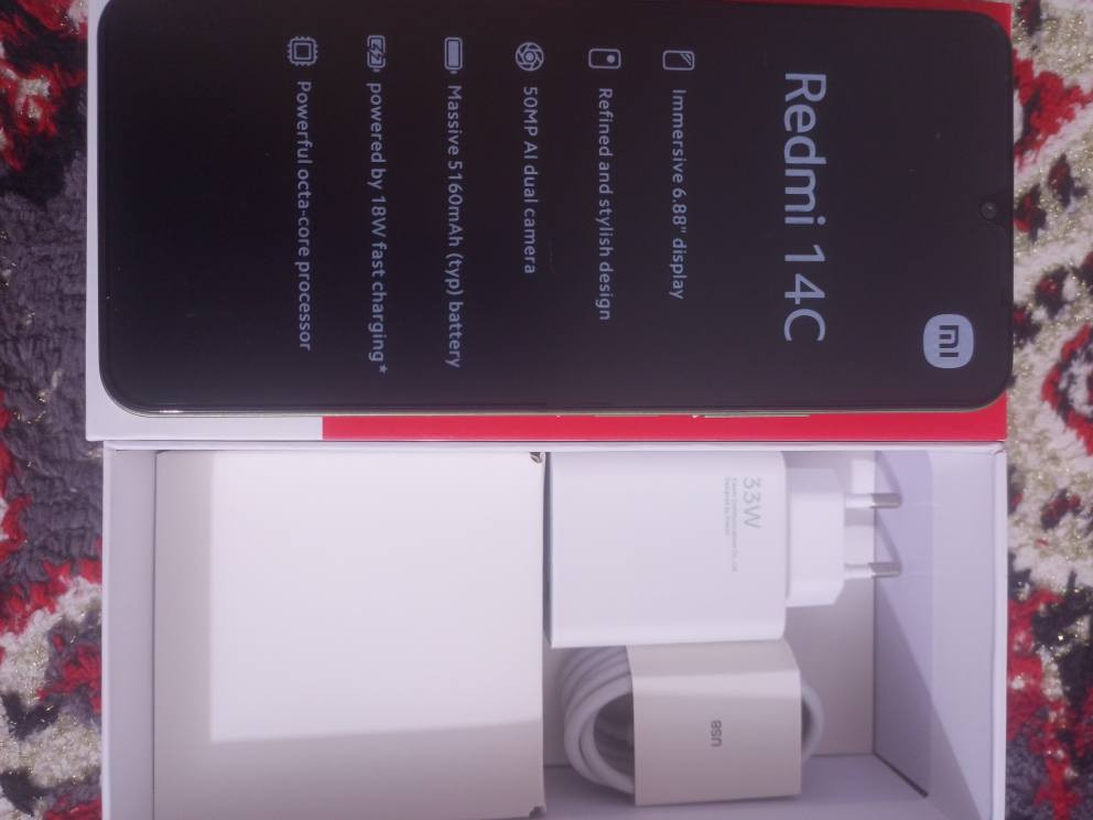 ‏وحش الاجهزه 
‏ريدمي 14c 
‏  بمعالج من هيليو G81 الترا يعني بالالعاب سلس 
‏وذاكره 256 برام 8 كيكا 
‏كاميرا 50  ميكا اماميه 13 ميكا 
‏نظام تشغيل 14 اندرويد 
‏بطاريه 5160  ملي امبير 
‏السعر 125الف
‏بغداد توجد خدمه توصيل لجميع المحافظات 
‏ بغداد, العراق


**إذا كنت صاحب هذا الإعلان وتريد حذفه لأي سبب، رجاءا أرسل رسالة إلى الدعم الفني**