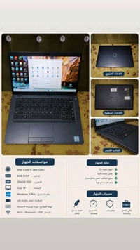 dellالشاشة: حجم 14 الشاشة لمس  بدقة FHD (1920×1080). المعالج: core i5 ...