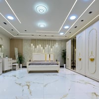 ميز تواليت • ١٠ قطع • زجاج ذهبي