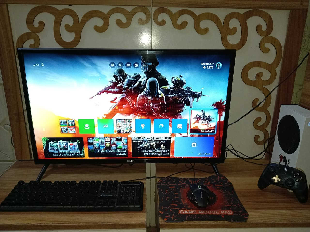 السلام عليكم ..
XBOX سيريس اس للبيع ذاكرة ٥١٢
مع جوستك " من شركة كيم سير الغنية عن التعريف
مع ماوس و كيبورد من شركة jertech
مع شاشة من شركة دنكا
...
كل القطع المذكورة بحالة ممتازة 👍
والسعر (علق تم يجيك علئ الخاص)

وشكرا


**إذا كنت صاحب هذا الإعلان وتريد حذفه لأي سبب، رجاءا أرسل رسالة إلى الدعم الفني**