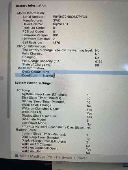 السلام عليكم
للبيع.
 -ماك بوك برو 2018 13.3”
-شاشة حجم ١٣.٣ إنج  بدقة عرض 1600x2560
-كامرة امامية شغالة بدقة 720p 
-مايكروفون صوت جداً واضح 
-مكبرات الصوت عالية وشغالة وصوتها نقي 
-كل ازرار الكيبورد شغالة  وال touch bar ايضاً شغالة وسلسة
-بصمة اصبع ضمن ال touch bar شغالة 
-البطارية حالتها normal  وال cycle count:579
-يحدث الى آخر التحديثات  macOS 
-مساحة التخزين 250GB
-الادابتر اصلي مال آبل  
****السعر 480****
***********
