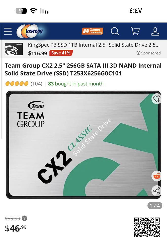 السلام عليكم SSD 256GB من شركة TEAM GROUP الغنية عن التعريف سعرة بالموقع 47$ وهذا جديد مو مستعمل سعرة 45 الف وبي مجال للشراي


**إذا كنت صاحب هذا الإعلان وتريد حذفه لأي سبب، رجاءا أرسل رسالة إلى الدعم الفني**