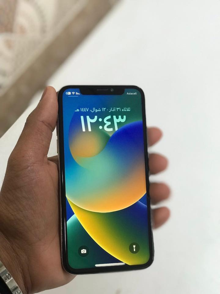 iPhone X
الذاكرة : 265 
البطارية:73 
فيس ايدي :يعمل 👍🏻 
جهاز نضافة 100/100 
للاستفسار 
*********** 
بغداد بياع
