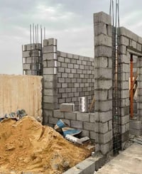 وبركاتة خلفة بناء درجه أوله بل يوميه أو قطعي  شغل ابلوك سياجات  ابيوت ...