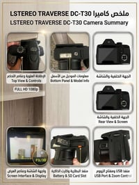 الموديل: LSTEREO TRAVERSE DC-T30 (تصميم شبيه بكاميرات الـ DSLR الاحترا...