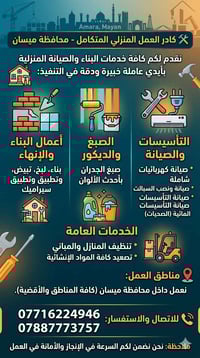 ميسان • كادر منزلي • صيانة كهرباء