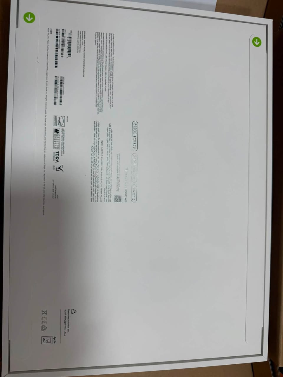 Mackbook Air M4 للبيع
Storage: 512 gb
RAM: 24 gb
Screen: 15inch
الجهاز  جديد ممفتوح مال ABM.
غرض البيع (الجهاز مايخدمني لاغراض الهندسة والگيمنك).
السعر: حسب التفاهم
اني صار عليه ب٢،٣٠٠،٠٠٠ د.ع (الوصل موجود ايضا).
اي استفسار متوفر واتساب فقط 
*********** 
واسف على الاطاله.
