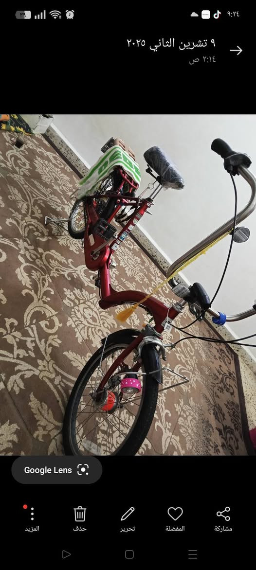 السلام عليكم
بايسكلات للبيع 
الأحمر 125
الاسود 150
***********
