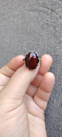 عقيق يماني • كرزي • فضة 925