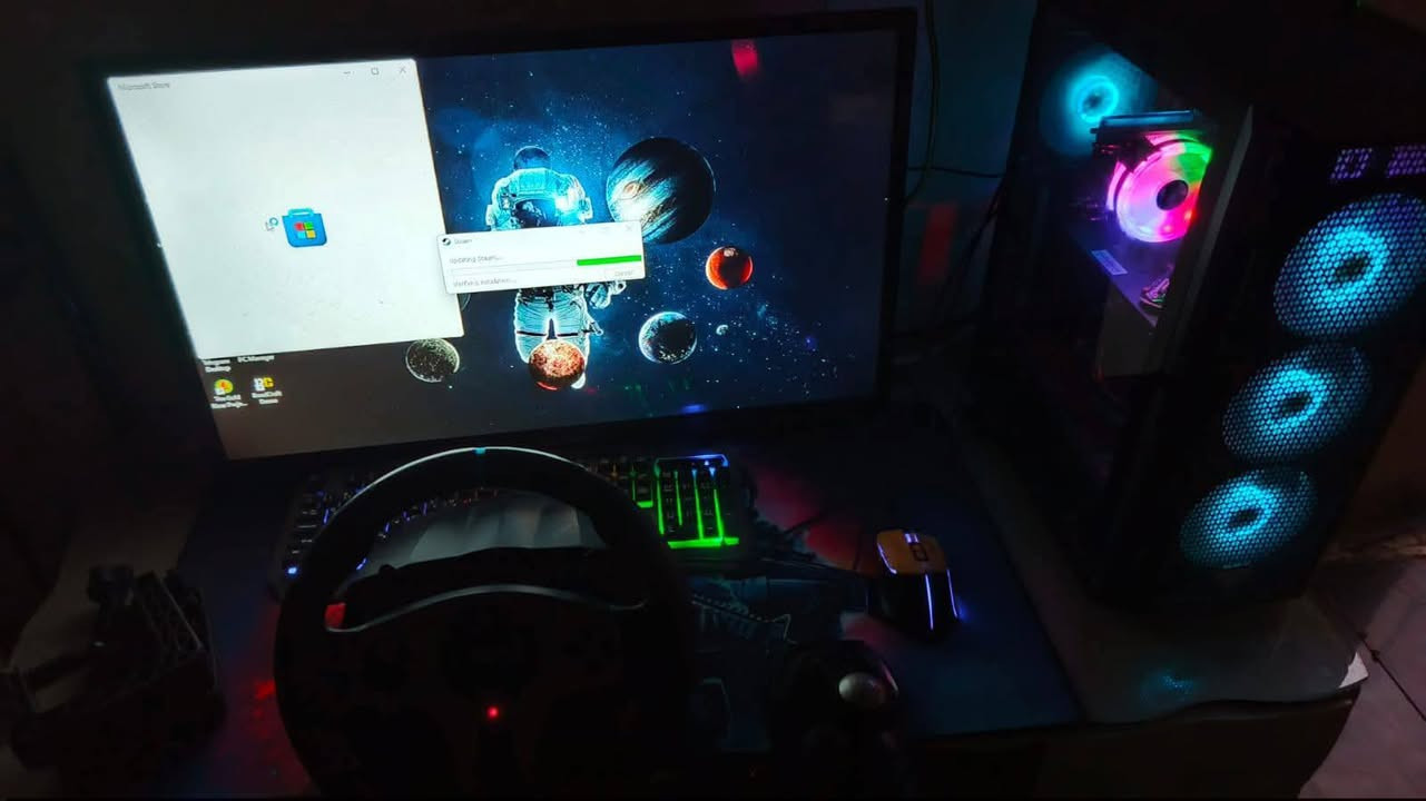 المواصفات
المعالج : Intel Xeon E5
كرت الشاشة : RX 580 8GB
الرام: 16GB DDR4
التخزين 128GB SSD + 500GB HDD
الكيس: RGB MASS شكل جذاب ومميز
الباور سبلاي: 550 واط
تجميعة
 كاملة للبيع جديدة بل كامل مامفتوحو ابد ولا داخلة صيانة / وياهة الدركسون v9 وية التجميعة حساب ستيم بي اكثر من 46 لعبة / وياهة ماوس وكيبور وبادة ماوس والسعر 440 وبيهة مجال / الرقم  /فقط واتساب/***********

