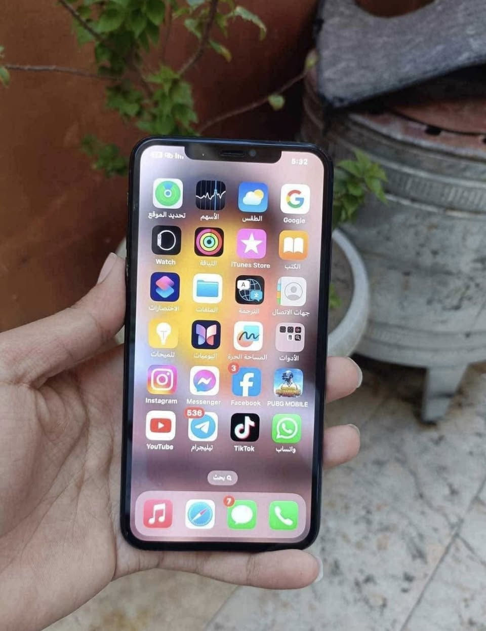ايفون11برو ماكس
ذاكره 256💾

بطاريه 75🔋

مبدل شاشه نوعيه حلوه /بصمه الوجه لا تعمل  

السعر260

مكاني /بغداد سبع البور 
***********
