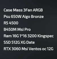 RTX 3060 12GB • Ryzen 5 • رام 16GB