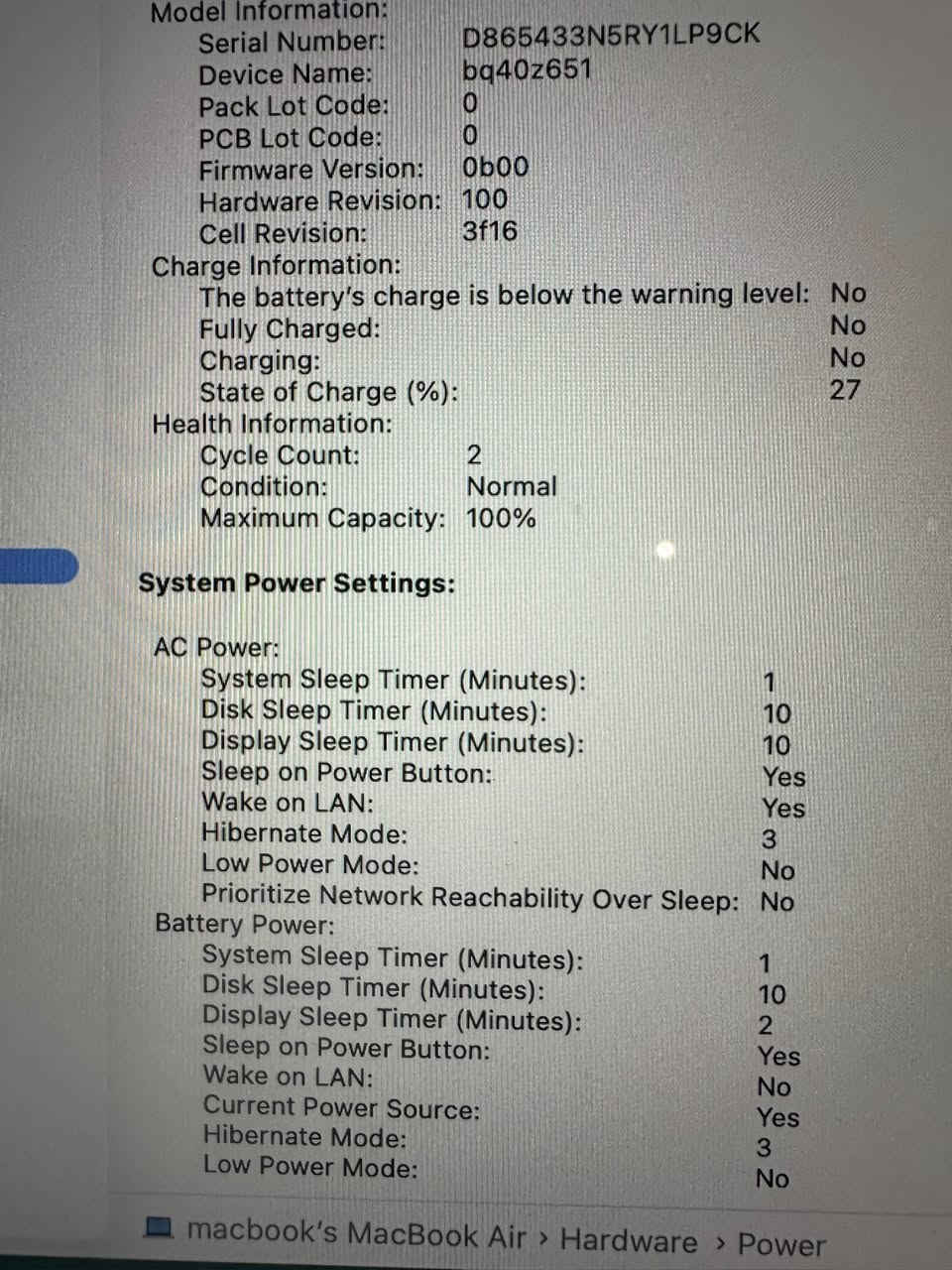 macbook air 15
m2 
ram 8 
hard 512 
مشحونة ٤ مرات شاشة ١٥ انج 
لون ذهبي نضافة ١٠٠٪؜
السعر مليون و350 وبيها مجال 
غراضها كاملة كارتونة وشاحنة
*********** 
بغداد المنصور

