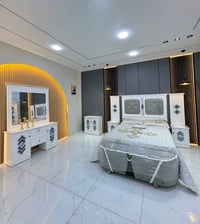 غرفة مرمري • ٧ قطع • سرير ١٦٠×٢٠٠