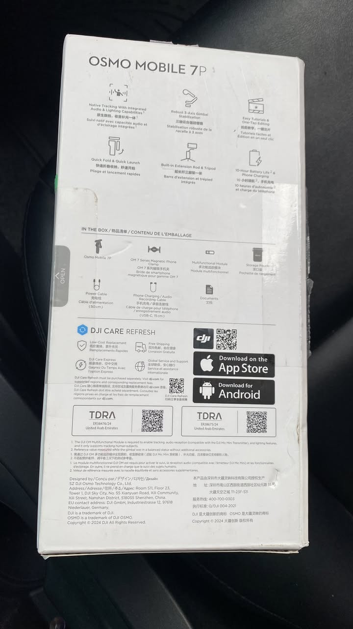 مانع اهتزاز اوزمو موبايل 7P شركة Dji
مستخدم  سعره 200 الف و بي مجال 
***********
