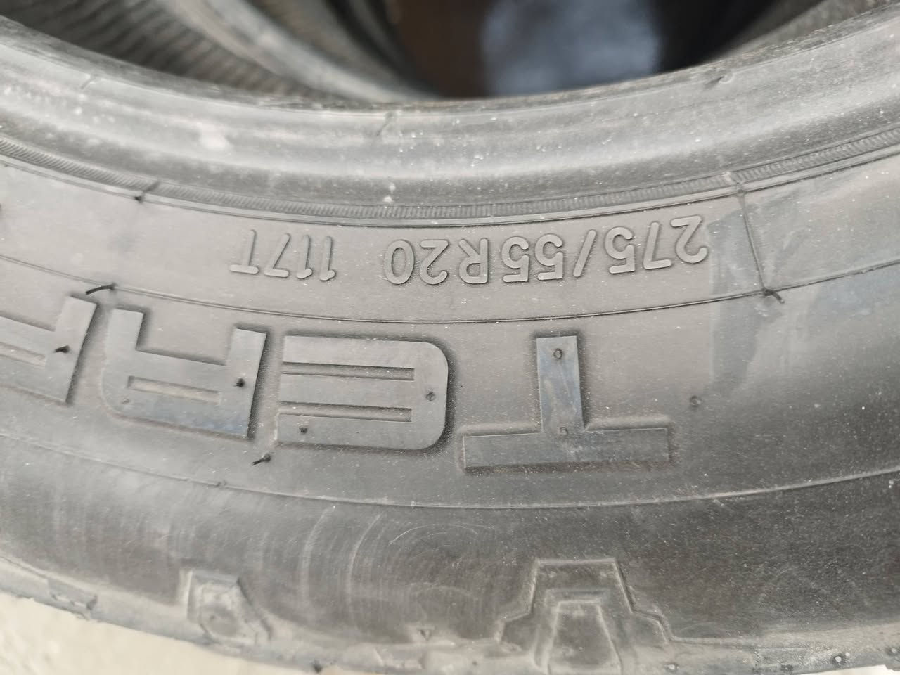 السلام عليكم
تخم تاير قياس 20/55/275 USA 
السعر 150 موقع بغداد الشعب للاستفسار ***********
