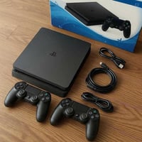 ps4 بلي 4سلم مهكرر 1تيرا ويا جوستكات ثنين اصليات مو تجاريات كارتونته م...