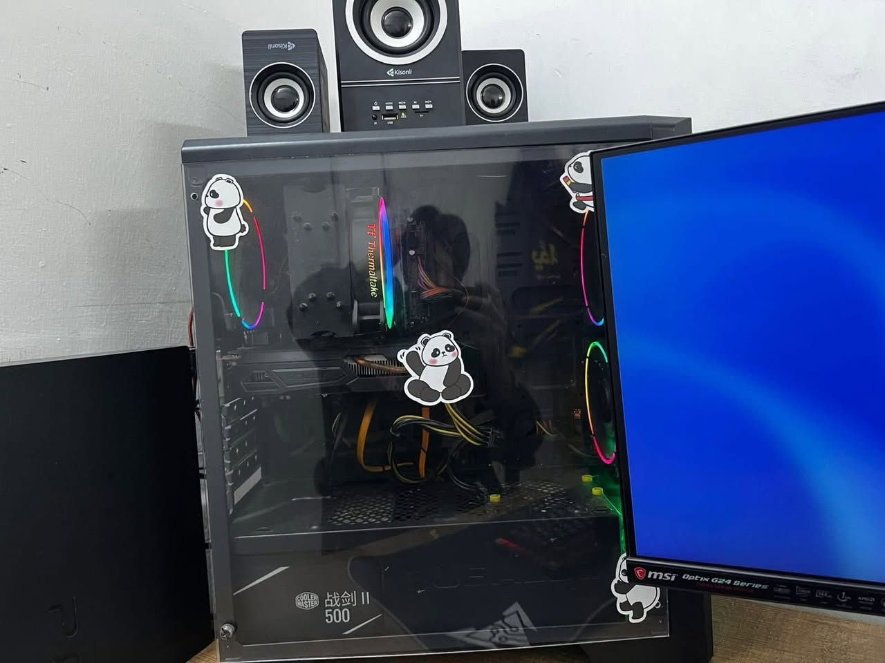 تجميعة كيمنك
معالج i5 جيل سابع_ثامن
مذابورد h110
رامات 16g
كرت شاشة gtx 1050ti
كيبورد كيمنك و ماوس كيمنك 
كيس rgd
فانات rgd
تشغل كل الالعاب بس اربط و العب


**إذا كنت صاحب هذا الإعلان وتريد حذفه لأي سبب، رجاءا أرسل رسالة إلى الدعم الفني**