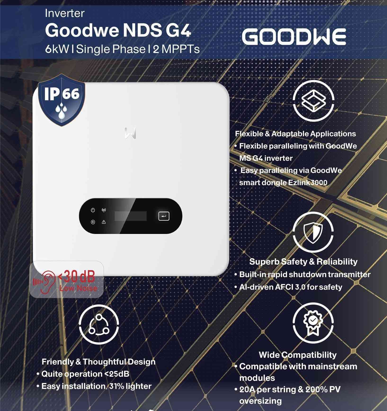 توفر لدينا أجهزة Goodwe
تم بحمد لله توفر منظومات Goodwe
انفيرتر Goodwe ضمان 5 سنوات IP65
بطاريات Goodwe ضمان 10 سنوات
للحجز والاستفسار الاتصال ***********/***********
او زيارة مكتبنا كركوك شارع القدس 
 في  العباسي الشارع العام مدخل الشلالة محلات ضرغام الصكر
