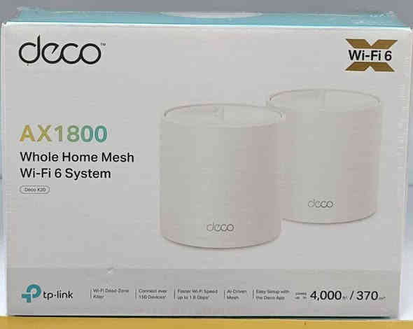 🏮راوترات DECO🏮
Deco E4/1200/1pec
السعر 30.000
Deco E4/1200/2pec
بسعر 53.000
Deco E4/1200/3pec
بسعر 76.000

 Deco M4/1200/1pec
بسعر 39.000
Deco M4/1200/2pec
بسعر 73.000
Deco M4/1200/3pec
بسعر 104.000

Deco S7/ 1 pec
بسعر 43.000
Deco S7/2pec
بسعر 85.000
Deco S7/3pec
بسعر 122.000

Deco AX 1800 . X20 siri 2pec
السعر 300.000
Deco.AX1800  X20  2 pec
السعر 135.000
Deco X50  AX3000 3pec
السعر 235.000
Deco X50 AX3000 1pec 
 السعر 105.000
Deco X55 AX3000 3pec
 السعر 230.000
Deco XE 75 AX5400 2pec
السعر 260.000
للإستفسار تواصل معنا📞
📞***********
توجد خدمة توصيل📮 خلال 24 ساعة
